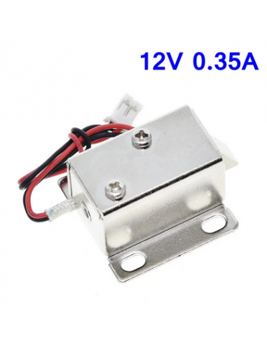 Electric Door Lock -  DC 12V 0.35 mA Open Frame Type Solenoid