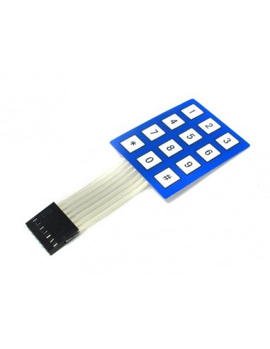 Small Sealed Membrane 4X3 button pad with sticker