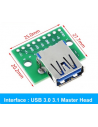 Connecteur USB F USB 3.0, Embase, 9 Voies, 2.54mm PCB Board