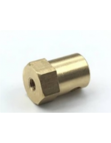 5mm Brass Hex Mounting Hub-Hexagonal-12*12*18mm (Robotique)