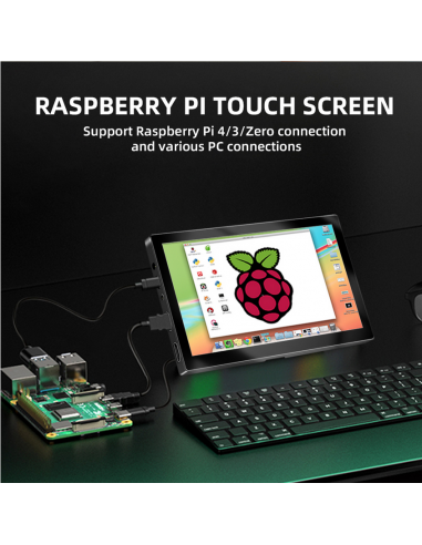 7Inch Monitor HDMI, 1024x600, TFT, 60Hz, LCD, 5-Point Touch, for Raspberry Pi, Win