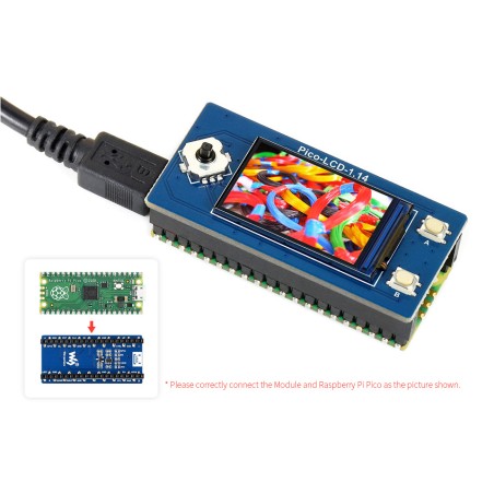 écran Lcd Raspberry Pi Pico Waveshare 1.14inch LCD Display Module IPS Screen With 65K RGB Colors 240×135 Resolution SPI Interface 1.8 Inch