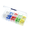 200 PCS, LED RED, GREEN, YELLOW, BLUE, WHITE, 3/5MM, LED 1.6-3V