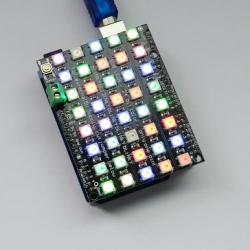 8x5 WS2812 RGB Led Matrix Shield with integrated electronics for Arduino (Neopixel compatible)