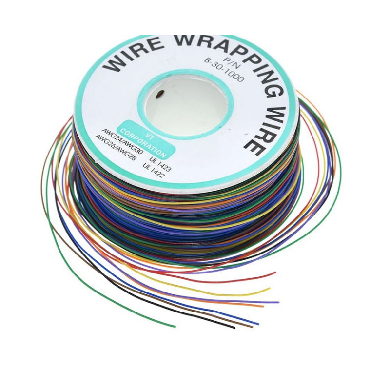 8 color PCB Solder 0.25mm Tin Plated Copper Cord Dia Wire-wrapping