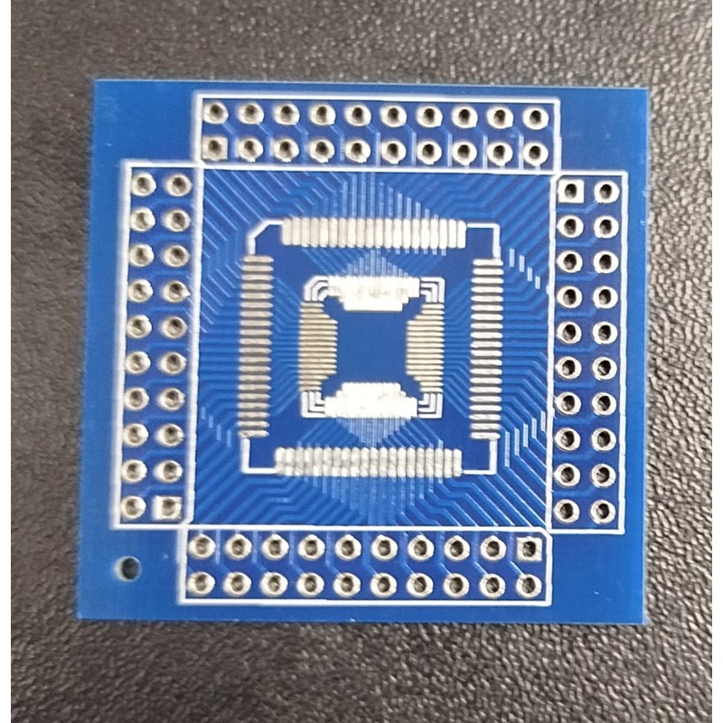 QFN / QFP / TQFP / LQFP 16-80 to DIP Adapter/Breakout PCB Board