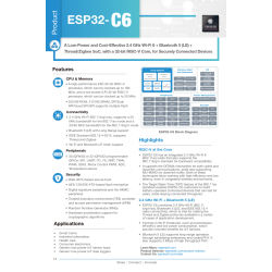 ESP32-C6-DevKitC-N16R8, Type C, Wifi and Bluetooth 5.0