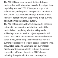 AT2100 stepper motor driver with heat sink