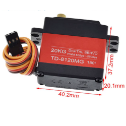 D-8120MG Étanche Metal Gear Digital Servo avec 20kg Couple 180 Angle