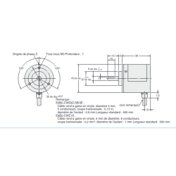 E6B2-CWZ6C EnCodeur incrémental, axe Ø 6mm, NPN collecteur ouvert, 1000 ppr