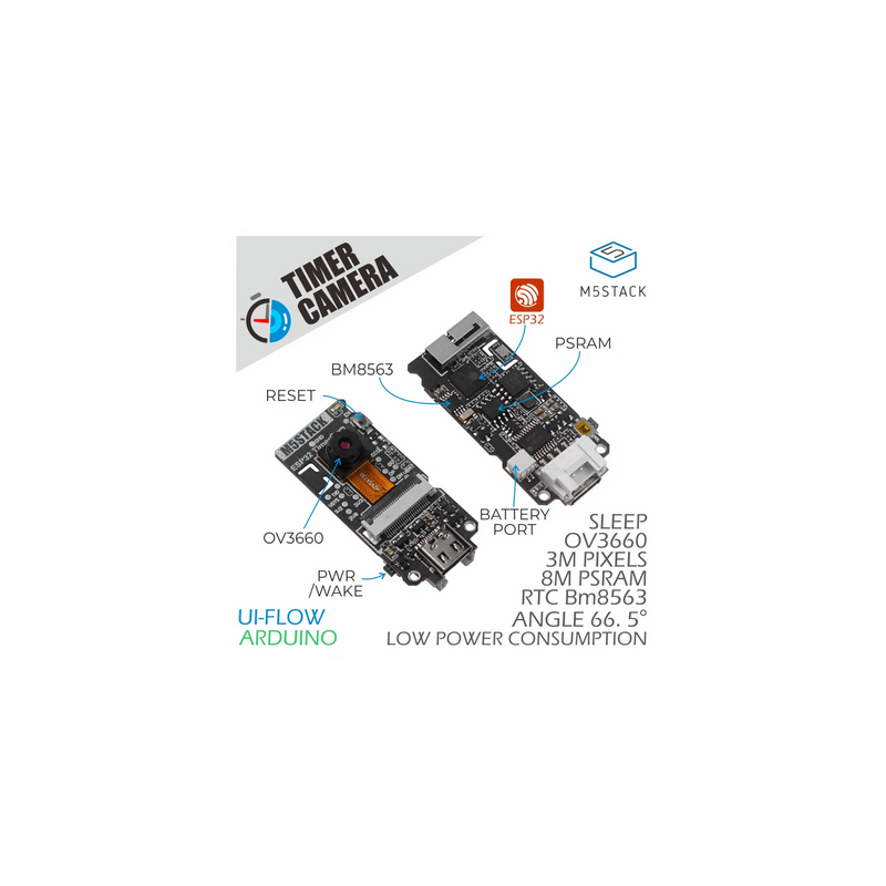 ESP32 PSRAM Timer Camera (OV3660) M5STACK