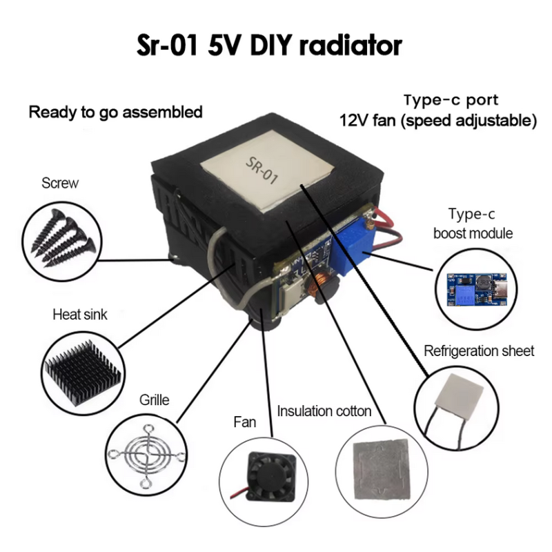 Peltier SR-01 5V 2A Complete Thermoelectric Cooling Module