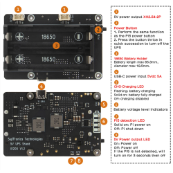 Geekworm X1200 2-Cell 18650 5.1V 5A UPS HAT for Raspberry Pi 5 Series