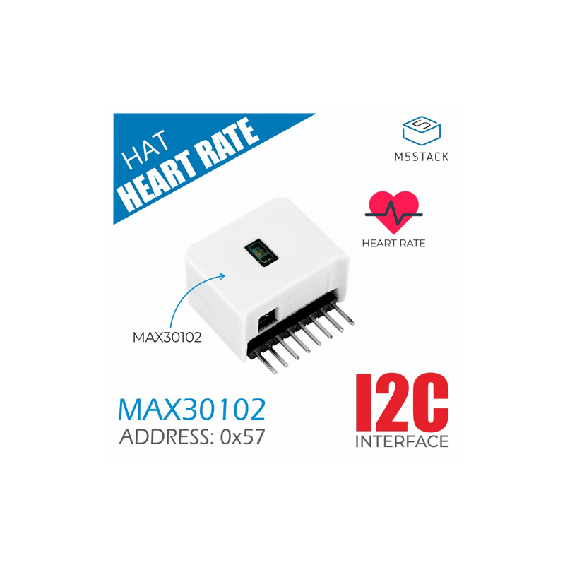 M5StickC capteur-de-pouls-frequence-cardiaque Heart Rate Hat (MAX30102)