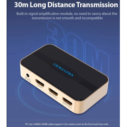 VENTION 1 IN 2 OUT HDMI SPLITTER GOLD ACBG0