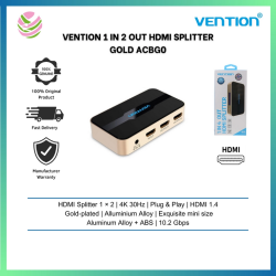 VENTION 1 IN 2 OUT HDMI SPLITTER GOLD ACBG0
