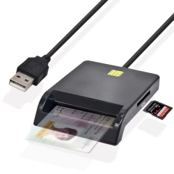 Lecteur de Carte à Puce- Smartcard Reader Plug et Play - LED Bus USB