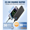 10000mAh, 22.5W Power Bank Mini Batterie Externe Charge Rapide (USB C Input & Output)