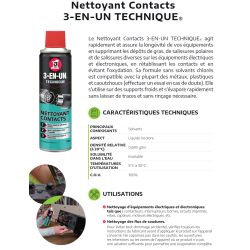 3-EN-UN Nettoyant Contact Aérosol 250 ml Action WD40
