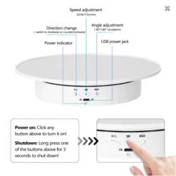 200mm 360 Degree Electric Rotating Turntable
