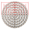 93 LED WS2812 Wire Ring - (Neopixel compatible, Digital RGB LED with Integrated Drivers)
