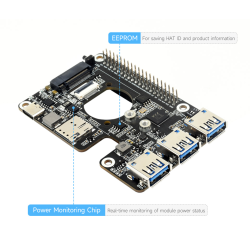 4G/5G Raspberry Pi 5 PCIe vers M.2 4G/5G SIMCom/Quectel et USB 3.2 HAT+ High-speed Networking
