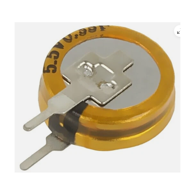 Supercondensateur 0.1F THT 5,5VDC Ø12x4,8mm (0.1F) 50 Ω