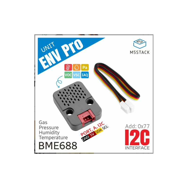 M5stack ENV Pro avec capteur de température, d'humidité, de pression et de gaz (BME688)