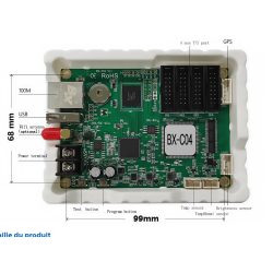 BX-04 Wi-Fi rj45 LED display control, with 4 HUB75E ports, VIDEO
