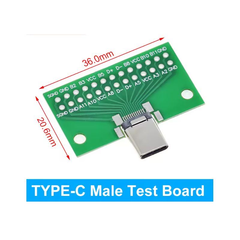 Type-C USB 2.0 3.0 Male, Receptacle, 2.54mm PCB Board