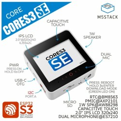 M5Stack CoreS3 SE IoT Controller without Battery Bottom k128-SE
