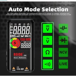 BSIDE S20 Multimètre EMF intelligent Détecteur de rayonnement électromagnétique Écran couleur 3,5 pouces