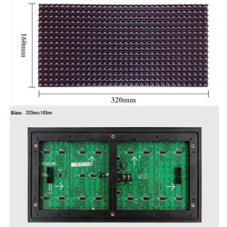 16x32 Red LED Matrix Panel P10 - Chainable | HackSpark
