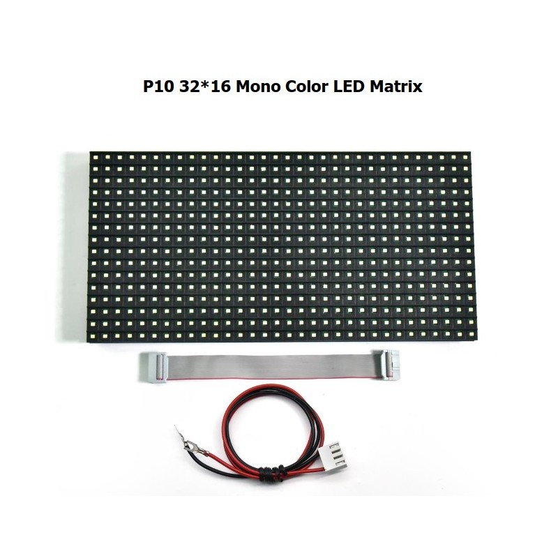 16x32 Red LED Matrix Panel P10 - Chainable | HackSpark