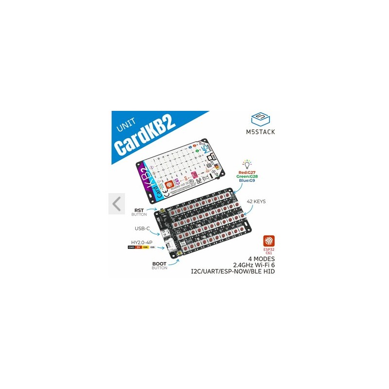M5Stack CardKB2 - Mini QWERTY Keyboard Unit2