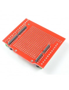 Platine avec terminaux à vis pour Arduino avec zone de prototypage (Screw Shield)