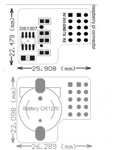 MINI RTC MODULE (raspberry pi b/b+) DS1307