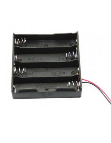 Battery Holder Case With Wire Lead For 4x 18650 Li-ion