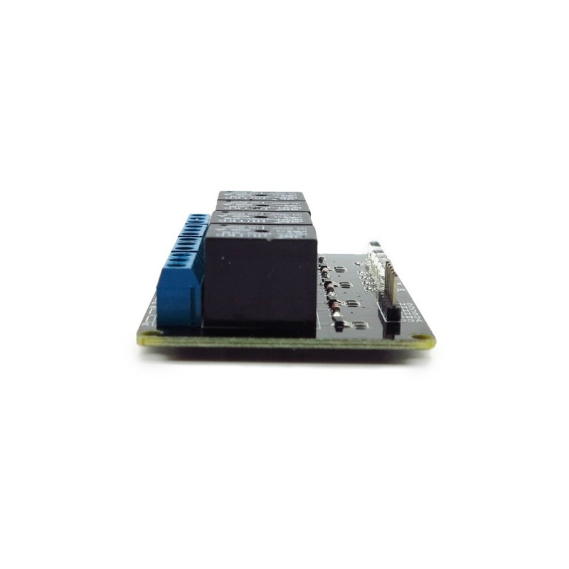 Module Relais 4 Canaux Avec Optocoupleur - Pour Domotique, 5V/12V/24V, Déclenchement Haut/bas