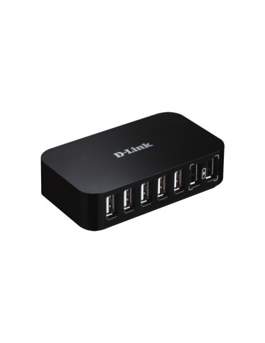 7-Port USB 2.0 Powered Hub with 2 Fast Charge Port