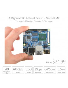 NanoPi M2 (Quad Core A9 ARM, 1GB RAM, Gigabit Ethernet)