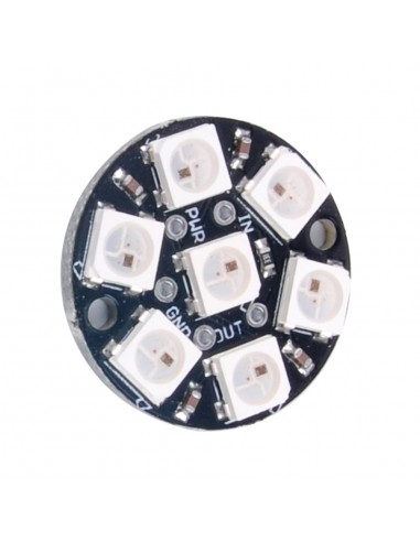 7 LED WS2812 Ring - (Neopixel compatible, Digital RGB LED with Integrated Drivers)