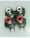 4 Right Angle Panel Mout PCB RCA Chassis Audio Jack