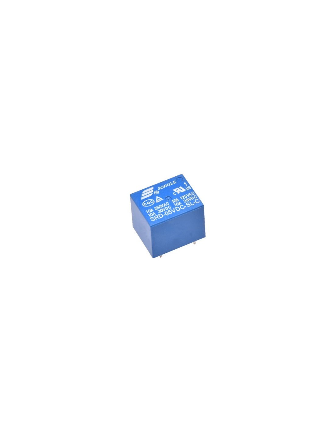 10x Mini 12V 10A Songle SRD-12VDC-SL-A T73 Power Relays – 4-Pin PCB Relay For Electronics Projects