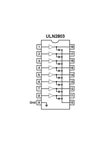 Uln2803 схема включения