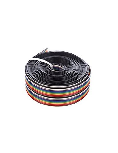 40 Way Flat Color Rainbow Ribbon IDC GPIO (1M) raspi