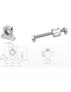SH08A 8mm linear rail shaft support FOR 3D / CNC