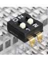 DIP Switch, 2-way, 0,1A @ 24 V DC for mounting Crossing