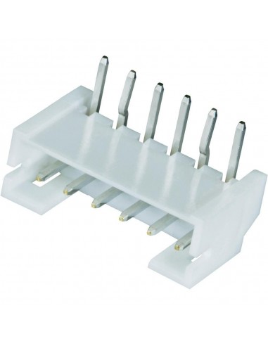 JST S6B-PH-K-S (LF) (SN) 2 mm, 6 Contacts, Receptacle, PH Series, Through Hole