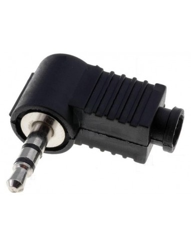 Jack 3,5mm 90°(Male stereo, with grommet straight for cable Audio)